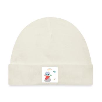 Space - Baby Premium Organic Mütze - Naturweiß - Vorne