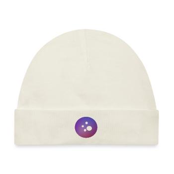 Galaxy button - Baby Premium Organic Mütze - Naturweiß - Vorne