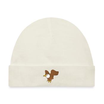 adler vogel tier cartoon symbol fliegen - Baby Premium Organic Mütze - Naturweiß - Vorne