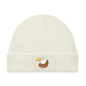 adler vogel tier kopf symbol - Baby Premium Organic Mütze - Naturweiß - Vorne