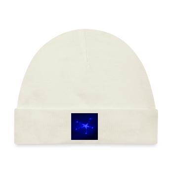 ELEKTRISCHER BLAUER STERN - Baby Premium Organic Mütze - Naturweiß - Vorne