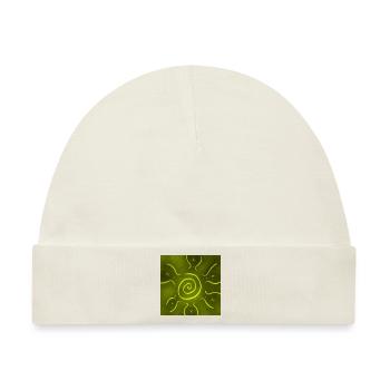 GELBE SONNE - Baby Premium Organic Mütze - Naturweiß - Vorne