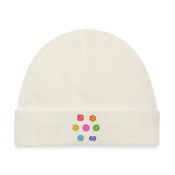 Chakras - Baby Premium Organic Mütze - Naturweiß - Vorne