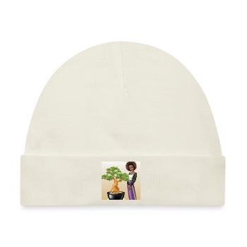 Gemälde Bonsai - Baby Premium Organic Mütze - Naturweiß - Vorne