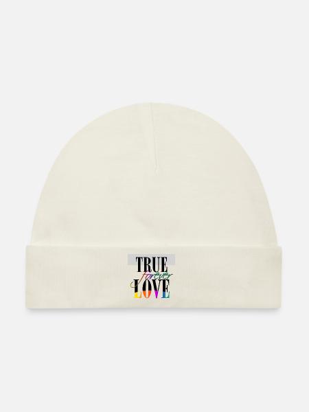 True Love forever - Baby Premium Organic Mütze - Naturweiß