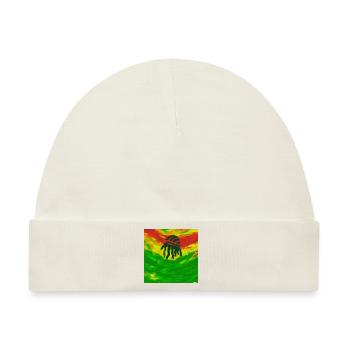 Van Gogh Rasta Flagge - Baby Premium Organic Mütze - Naturweiß - Vorne