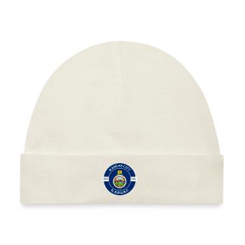 Kansas City Kansas Flagge USA Reise Souvenir Abzeichen - Baby Premium Organic Mütze - Naturweiß - Vorne