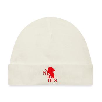 EVA NERVous Logo Parodie - Baby Premium Organic Mütze - Naturweiß - Vorne