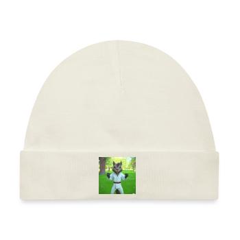 Karate Hörnchen - Baby Premium Organic Mütze - Naturweiß - Vorne