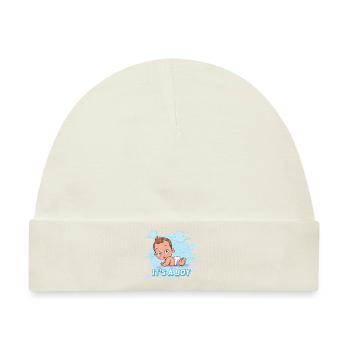 Es ist ein Junge - Baby Premium Organic Mütze - Naturweiß - Vorne