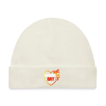 Valentine´s Day - Baby Premium Organic Mütze - Naturweiß - Vorne