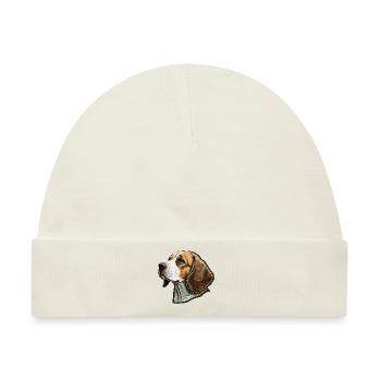 Beagle - Baby Premium Organic Mütze - Naturweiß - Vorne
