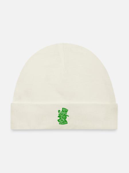 Frohen St. Patricks Day - Baby Premium Organic Mütze - Naturweiß