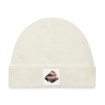 Asiatische Berge - Baby Premium Organic Mütze - Naturweiß - Vorne