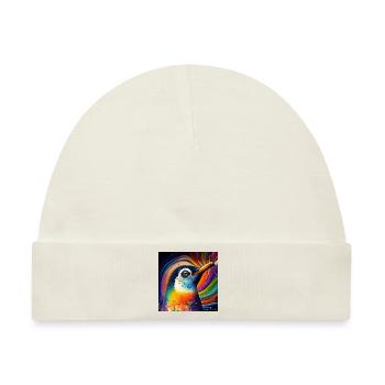 Farbiger Pinguin, einzigartiges Design, - Baby Premium Organic Mütze - Naturweiß - Vorne