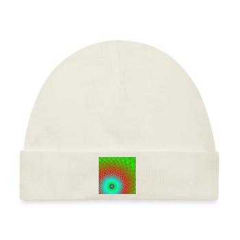 Mittelpunkt universe rot grün türkis - Baby Premium Organic Mütze - Naturweiß - Vorne