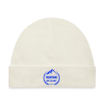 mountains are calling - Baby Premium Organic Mütze - Naturweiß - Vorne