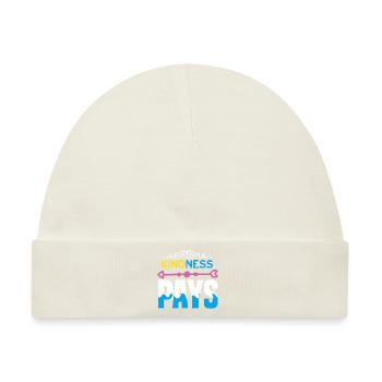 FREUNDLICHKEIT ZAHLT sich aus - Baby Premium Organic Mütze - Naturweiß - Vorne