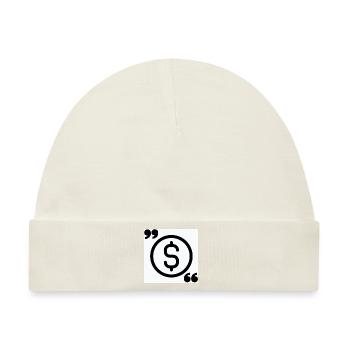 Investieren mit Stil: Dollarzeichen-Motiv - Baby Premium Organic Mütze - Naturweiß - Vorne
