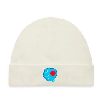 Blaues Spiegelei - Baby Premium Organic Mütze - Naturweiß - Vorne