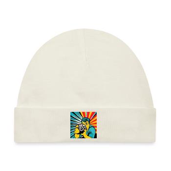 Pop-Art-Fotograf - Baby Premium Organic Mütze - Naturweiß - Vorne