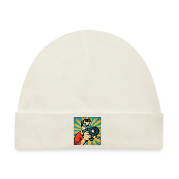 Pop-Art-Fotograf - Baby Premium Organic Mütze - Naturweiß - Vorne