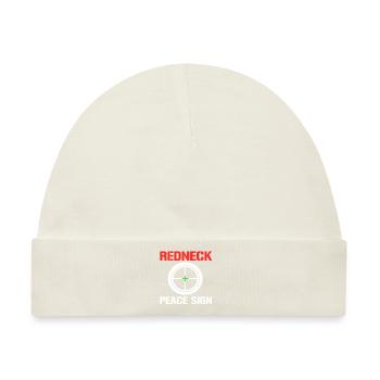 Redneck Peace Sign - Baby Premium Organic Mütze - Naturweiß - Vorne