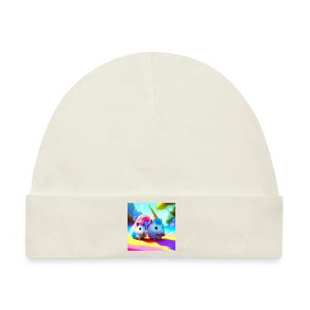 Einhorn Hamster Essen - Baby Premium Organic Mütze - Naturweiß - Vorne