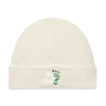 Reduce your Footprint - Baby Premium Organic Mütze - Naturweiß - Vorne