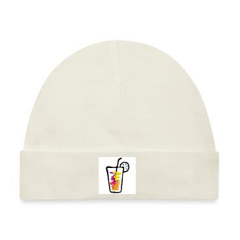 Drink color - Baby Premium Organic Mütze - Naturweiß - Vorne