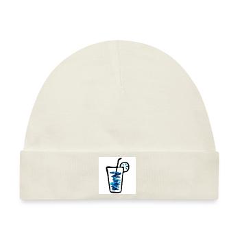 Drink blue - Baby Premium Organic Mütze - Naturweiß - Vorne
