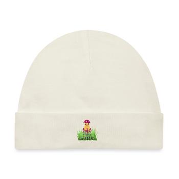 Gelbes Huhn - Baby Premium Organic Mütze - Naturweiß - Vorne