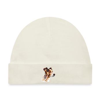 JACK RUSSELL - Baby Premium Organic Mütze - Naturweiß - Vorne
