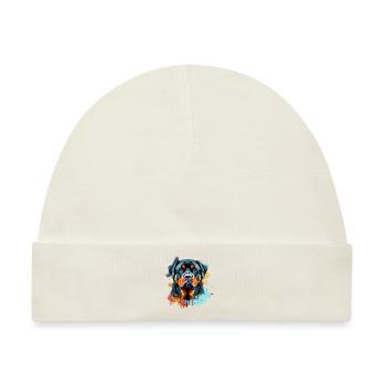 Rottweiler - Baby Premium Organic Mütze - Naturweiß - Vorne