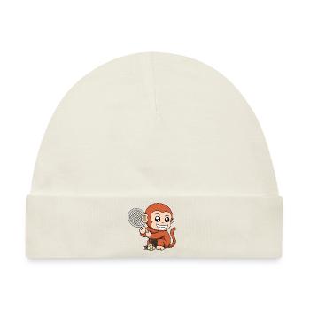 Badmintonschläger Cute Monkey Hobby Sports - Baby Premium Organic Mütze - Naturweiß - Vorne