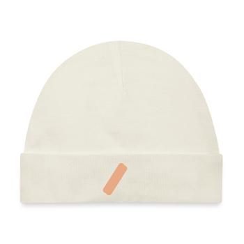 Pflaster auf T-Shirt - Baby Premium Organic Mütze - Naturweiß - Vorne