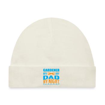 Gardener by Day Dad by Night - Baby Premium Organic Mütze - Naturweiß - Vorne