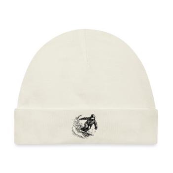 Pulverschnee Skifahrer Offroad Outdoor Style - Baby Premium Organic Mütze - Naturweiß - Vorne