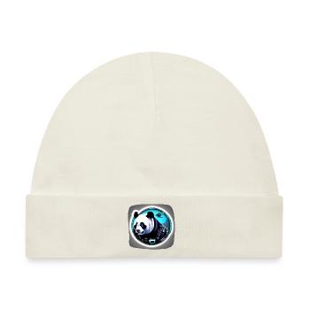 Futuristischer Space Panda - Baby Premium Organic Mütze - Naturweiß - Vorne