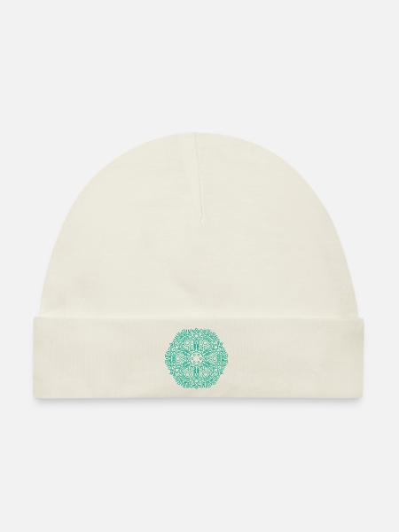 maya pattern - Baby Premium Organic Mütze - Naturweiß