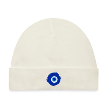 auge,blaues auge,Böses Auge,nazar,fatima - Baby Premium Organic Mütze - Naturweiß - Vorne