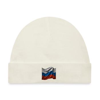 Russland Russische Flagge - Baby Premium Organic Mütze - Naturweiß - Vorne