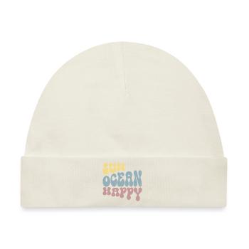 Sun Ocean Happy - Baby Premium Organic Mütze - Naturweiß - Vorne