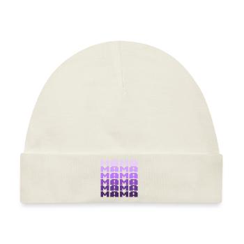 MAMA Retro Schriftzug 8bit - Baby Premium Organic Mütze - Naturweiß - Vorne