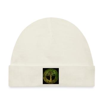 Keltischer Baum des Lebens - Baby Premium Organic Mütze - Naturweiß - Vorne