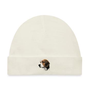 Beagle - Baby Premium Organic Mütze - Naturweiß - Vorne