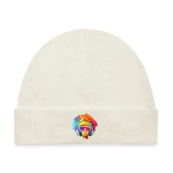 izup2u Disco Summer Girl - Baby Premium Organic Mütze - Naturweiß - Vorne
