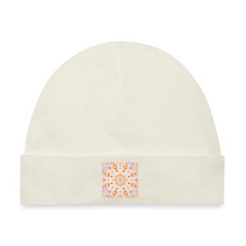 Botanical Mandala Ölgemälde - Baby Premium Organic Mütze - Naturweiß - Vorne