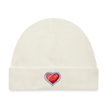 Pillowg1rl Emote Herz - Baby Premium Organic Mütze - Naturweiß - Vorne
