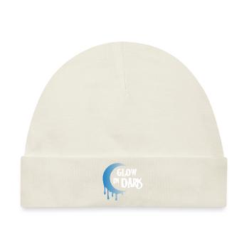 Glow in Dark - Baby Premium Organic Mütze - Naturweiß - Vorne